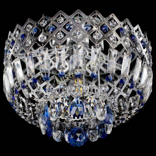 Люстра Корона пластинка №1 синяя в Самаре Гусь Хрустальный