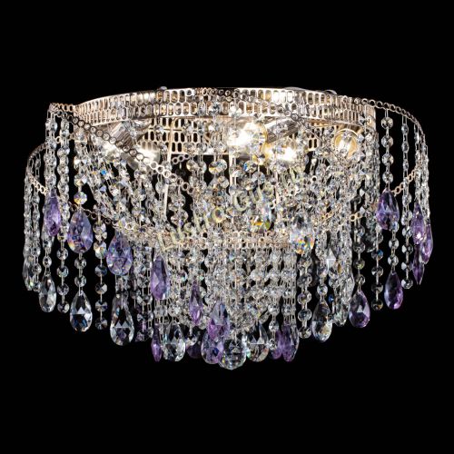 Люстра Космея №4 фиолетовая в Самаре Гусь Хрустальный