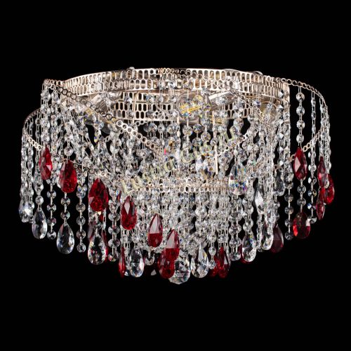 Люстра Космея №4 красная в Самаре Гусь Хрустальный