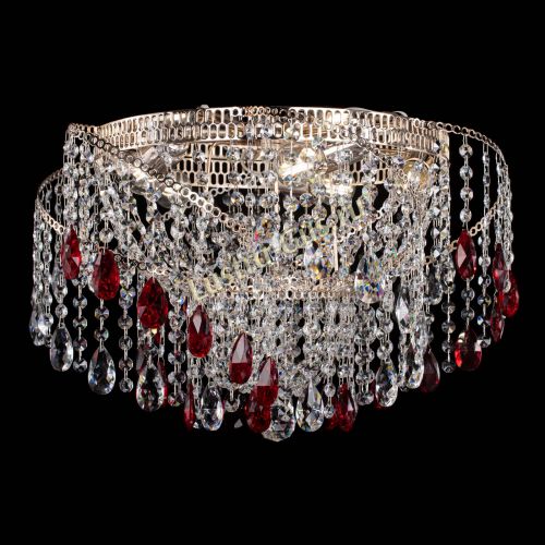 Люстра Космея №4 красная в Самаре Гусь Хрустальный