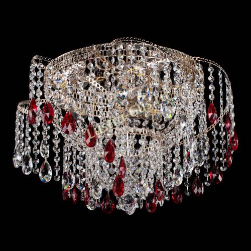 Люстра Космея №4 красная в Самаре Гусь Хрустальный