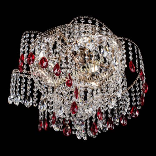 Люстра Космея №4 красная в Самаре Гусь Хрустальный