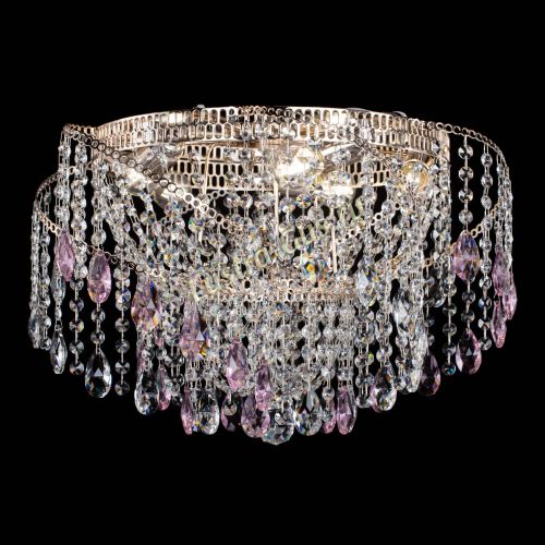 Люстра Космея №4 розовая в Самаре Гусь Хрустальный