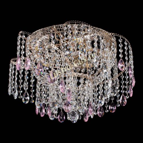 Люстра Космея №4 розовая в Самаре Гусь Хрустальный