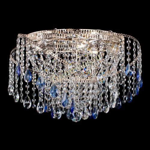 Люстра Космея №4 синяя в Самаре Гусь Хрустальный