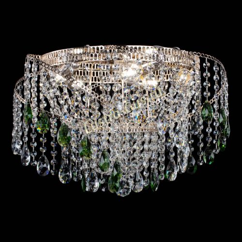 Люстра Космея №4 зеленая в Самаре Гусь Хрустальный