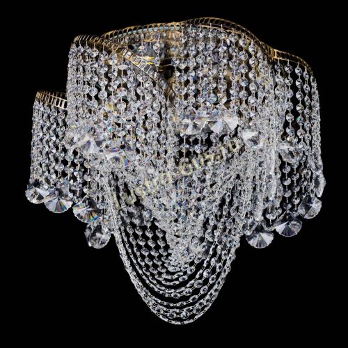 Люстра Космея Водоворот Веер под бронзу в Самаре Гусь Хрустальный