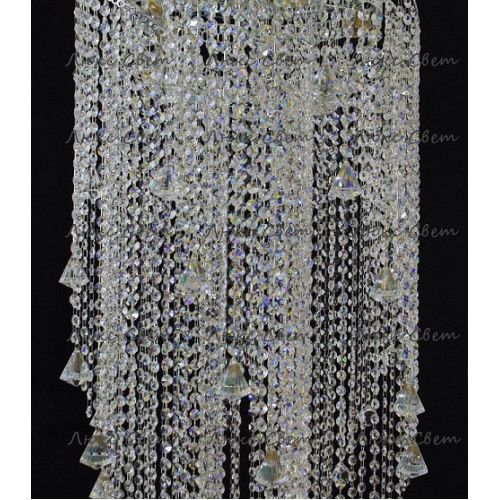 Люстра Космос 5 ламп конус 40 мм длинная  в Самаре Гусь Хрустальный