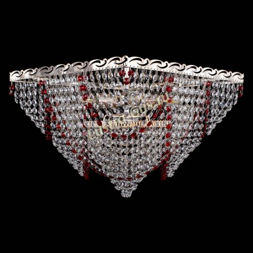 Люстра Квадрат Бриз красная в Самаре Гусь Хрустальный