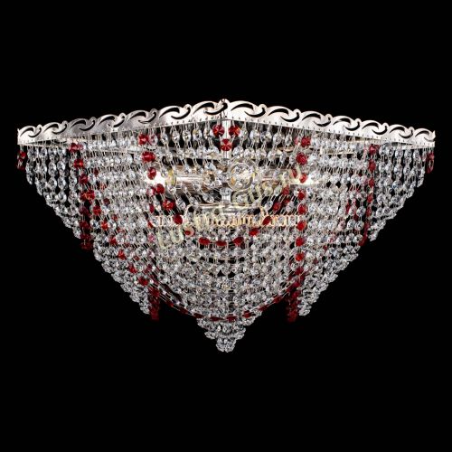 Люстра Квадрат Бриз красная в Самаре Гусь Хрустальный