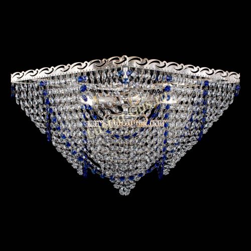 Люстра Квадрат Бриз синяя в Самаре Гусь Хрустальный