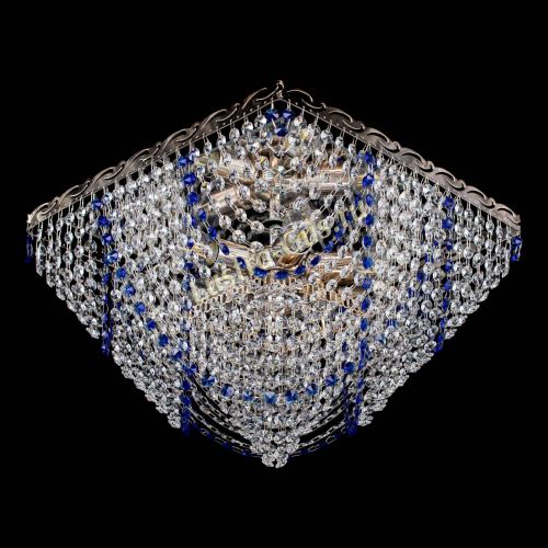 Люстра Квадрат Бриз синяя в Самаре Гусь Хрустальный