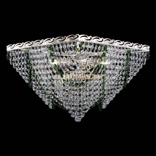 Люстра Квадрат Бриз зеленая в Самаре Гусь Хрустальный