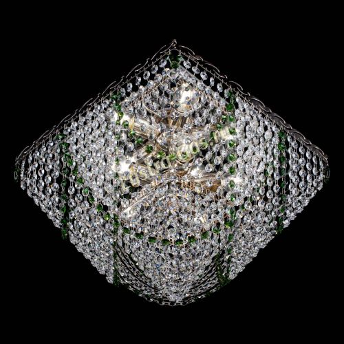 Люстра Квадрат Бриз зеленая в Самаре Гусь Хрустальный