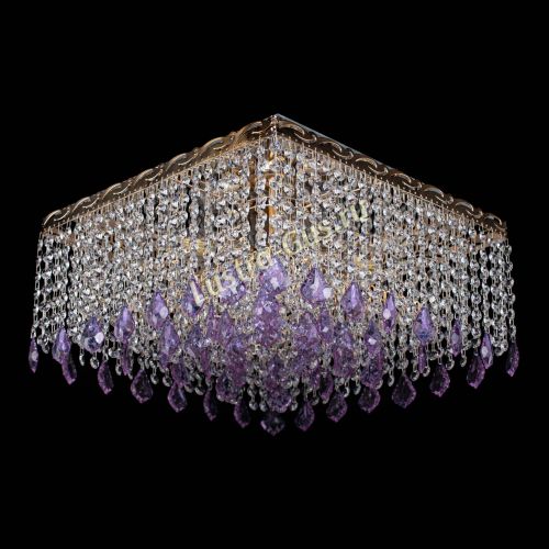 Люстра Квадрат Гамма Дубик цветная в Самаре Гусь Хрустальный