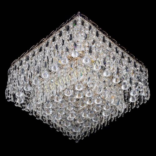 Люстра Квадрат Каскад с пластинками в Самаре Гусь Хрустальный