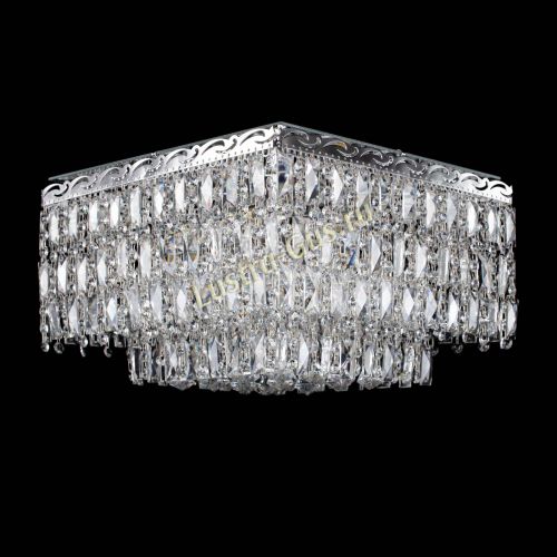 Люстра Квадрат Каскад с пластинками в Самаре Гусь Хрустальный