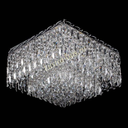 Люстра Квадрат Каскад с пластинками в Самаре Гусь Хрустальный