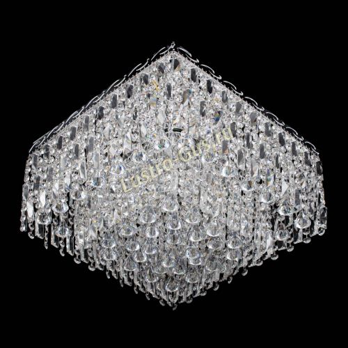 Люстра Квадрат Каскад с пластинками в Самаре Гусь Хрустальный