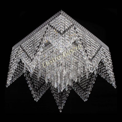 Люстра Квадрат Венеция уголки №5 черная в Самаре Гусь Хрустальный