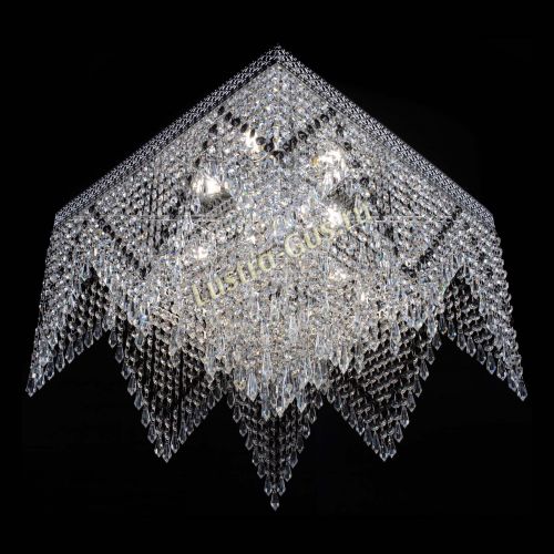 Люстра Квадрат Венеция уголки №5 черная в Самаре Гусь Хрустальный