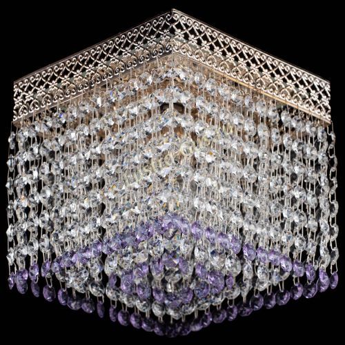 Люстра Квадрат Венеция №1 фиолетовая в Самаре Гусь Хрустальный