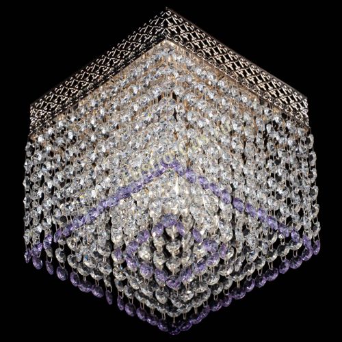 Люстра Квадрат Венеция №1 фиолетовая в Самаре Гусь Хрустальный