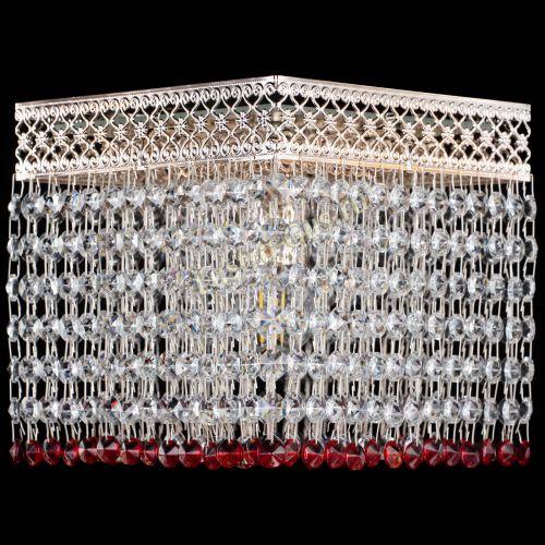 Люстра Квадрат Венеция №1 красная в Самаре Гусь Хрустальный