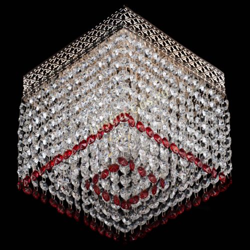 Люстра Квадрат Венеция №1 красная в Самаре Гусь Хрустальный