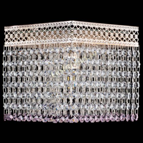 Люстра Квадрат Венеция №1 розовая в Самаре Гусь Хрустальный