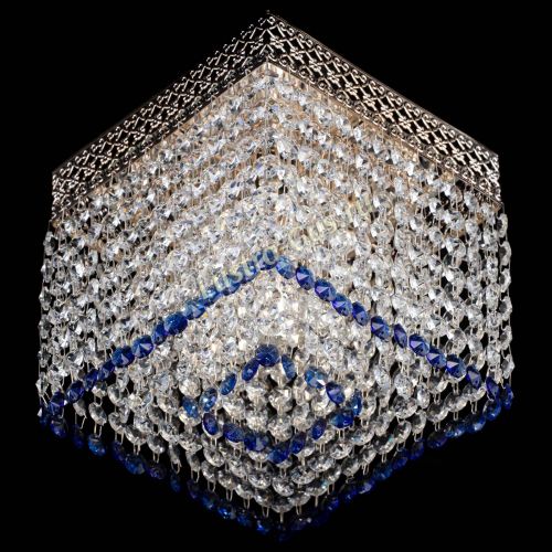 Люстра Квадрат Венеция №1 синяя в Самаре Гусь Хрустальный