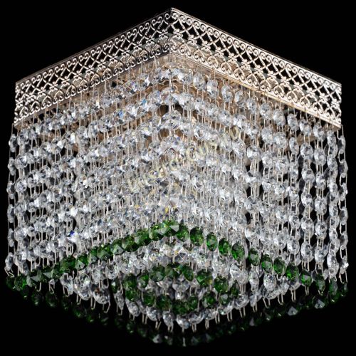 Люстра Квадрат Венеция №1 зеленая в Самаре Гусь Хрустальный