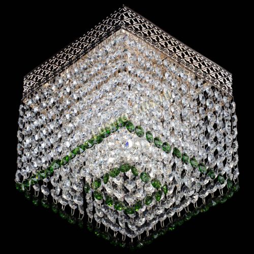 Люстра Квадрат Венеция №1 зеленая в Самаре Гусь Хрустальный