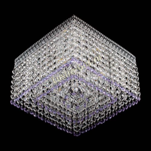 Люстра Квадрат Венеция №3 фиолетовая в Самаре Гусь Хрустальный