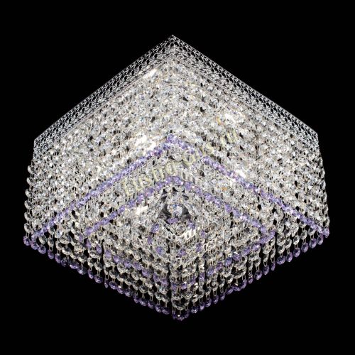 Люстра Квадрат Венеция №3 фиолетовая в Самаре Гусь Хрустальный