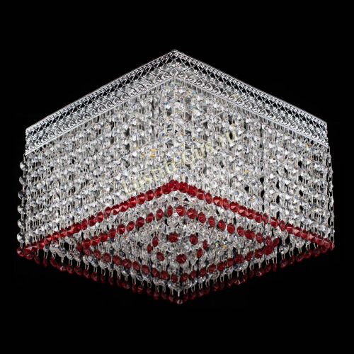 Люстра Квадрат Венеция №3 красная в Самаре Гусь Хрустальный