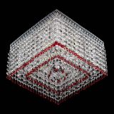 Люстра Квадрат Венеция №3 красная в Самаре