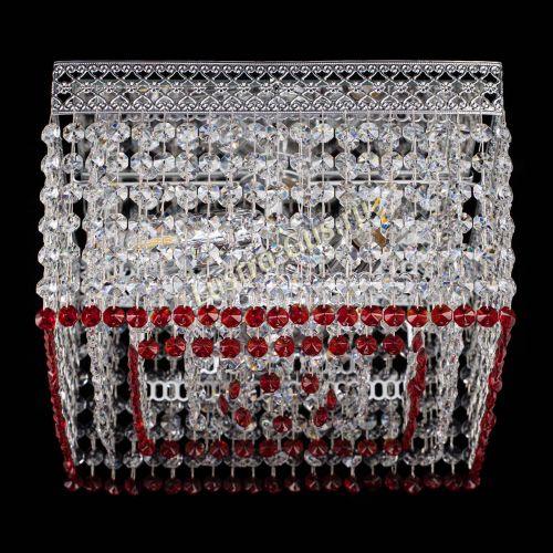 Люстра Квадрат Венеция №3 красная в Самаре Гусь Хрустальный