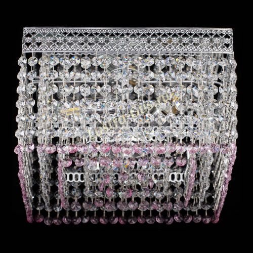 Люстра Квадрат Венеция №3 розовая в Самаре Гусь Хрустальный