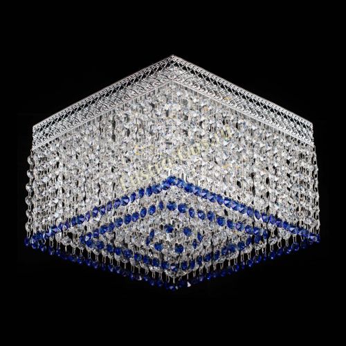 Люстра Квадрат Венеция №3 синяя в Самаре Гусь Хрустальный