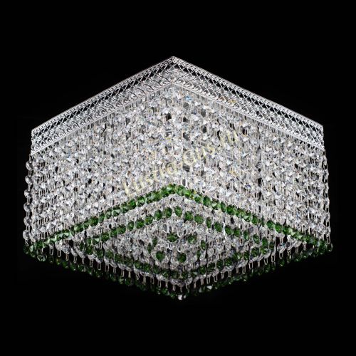 Люстра Квадрат Венеция №3 зеленая в Самаре Гусь Хрустальный