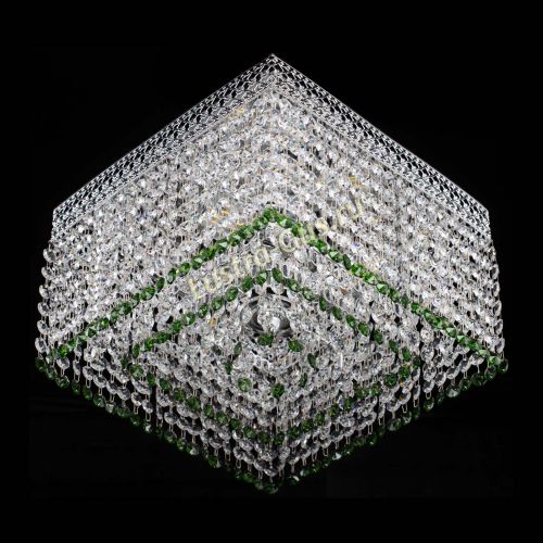 Люстра Квадрат Венеция №3 зеленая в Самаре Гусь Хрустальный