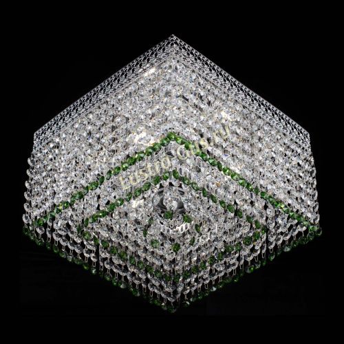 Люстра Квадрат Венеция №3 зеленая в Самаре Гусь Хрустальный