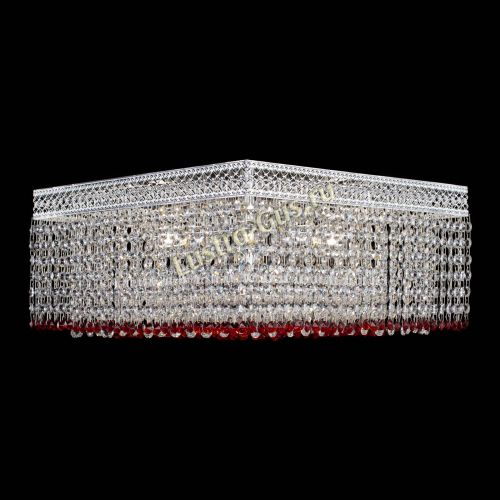 Люстра Квадрат Венеция №5 красная в Самаре Гусь Хрустальный