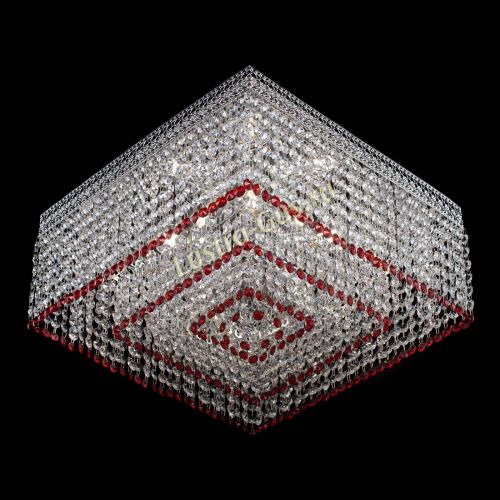 Люстра Квадрат Венеция №5 красная в Самаре Гусь Хрустальный
