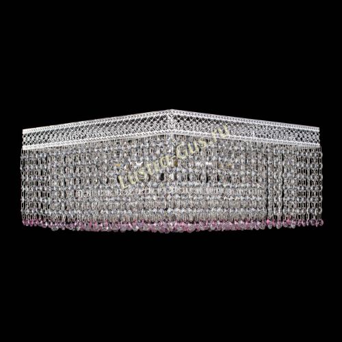 Люстра Квадрат Венеция №5 розовая в Самаре Гусь Хрустальный