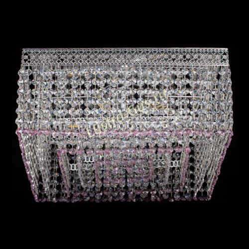 Люстра Квадрат Венеция №5 розовая в Самаре Гусь Хрустальный