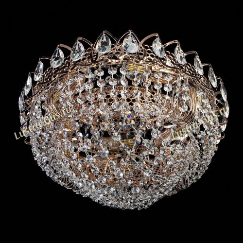 Люстра Лада, диаметр 400 мм, золото Гусь Хрустальный