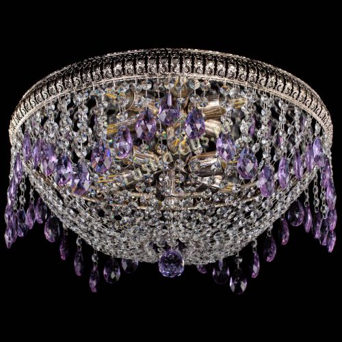 Люстра Лацио №5 журавлик фиолетовая в Самаре Гусь Хрустальный