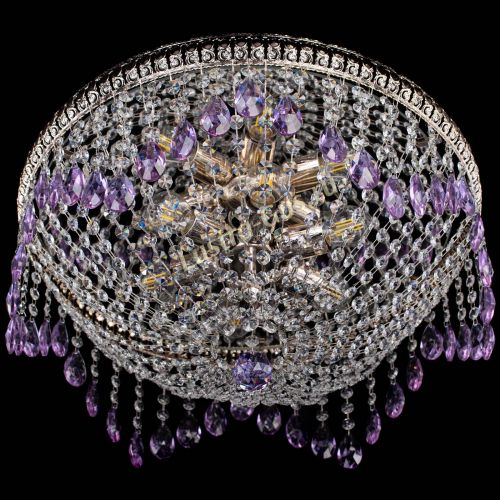 Люстра Лацио №5 журавлик фиолетовая в Самаре Гусь Хрустальный